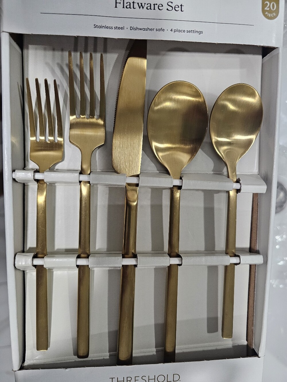 Threshold Ashby Gold Flatware Set - 20 Piece - Picture 5 of 8